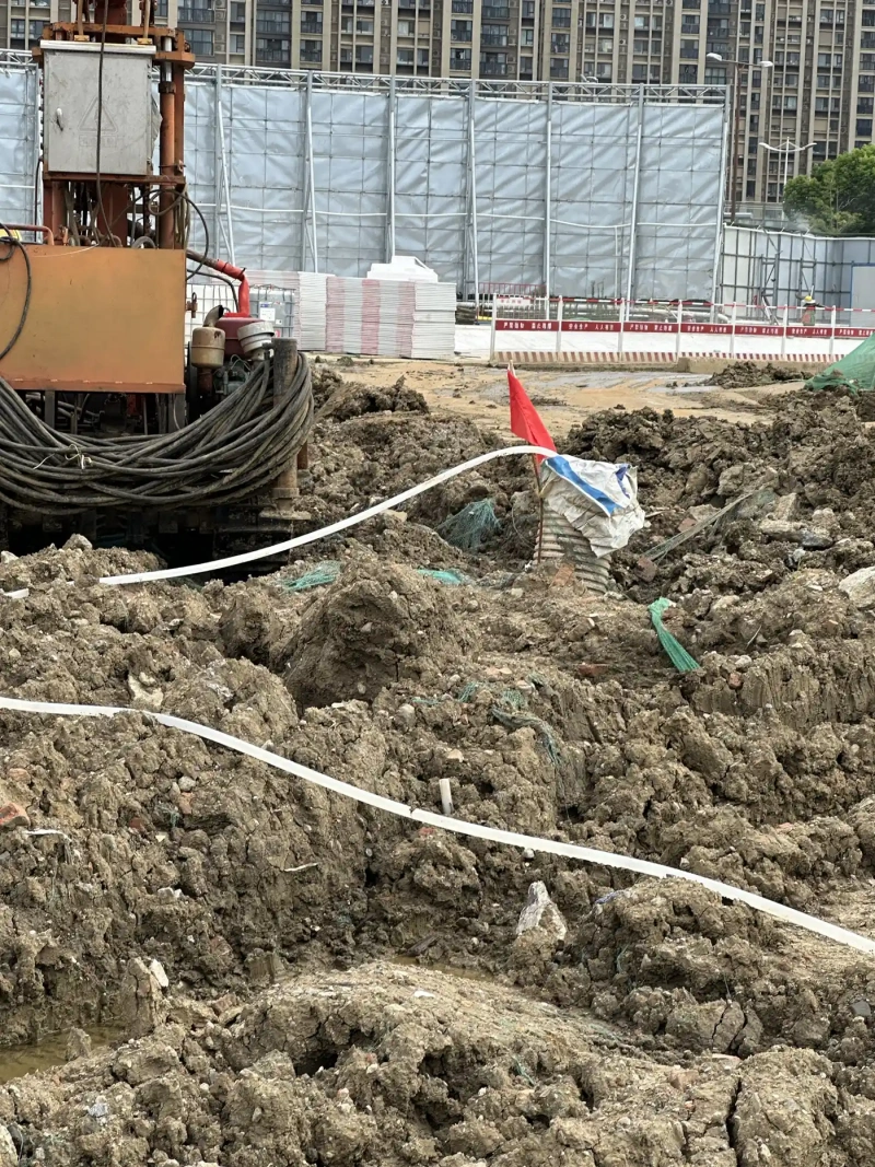安庆井点降水施工现场钻井工程案例