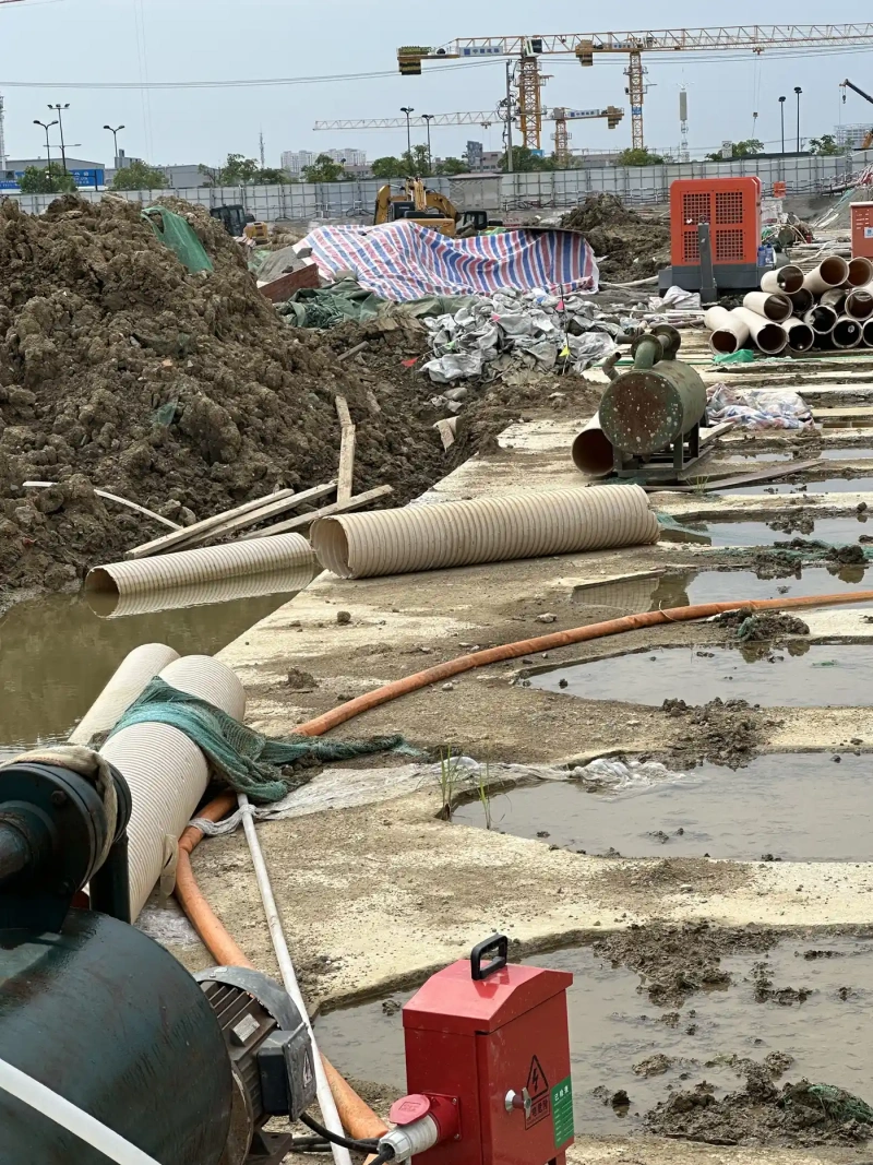 蚌埠井点降水施工现场钻井工程案例