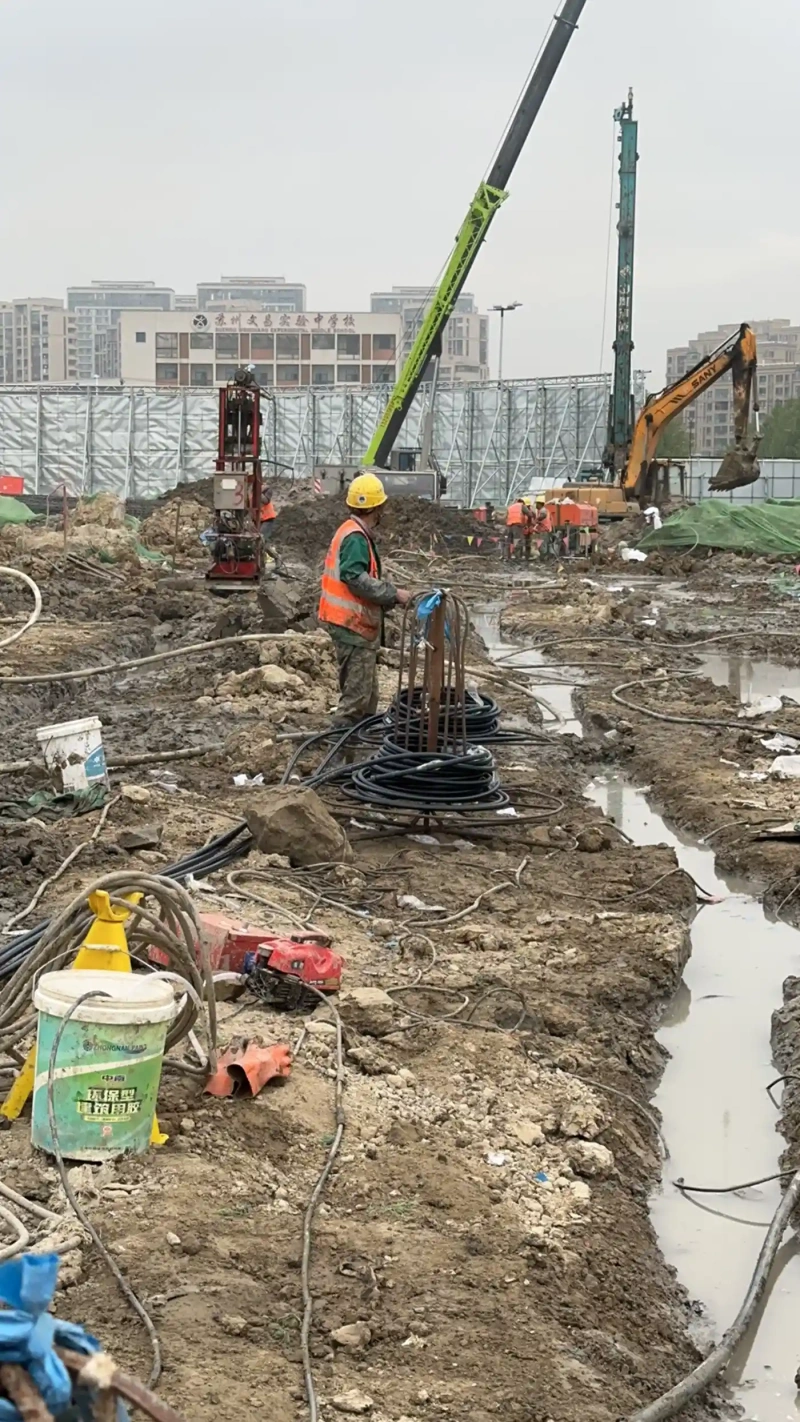 湖州地源热泵钻井施工现场钻井工程案例